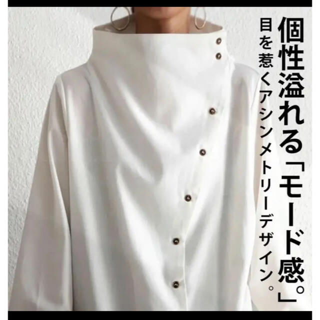 antiqua/pattern torso ボトルネックプルオーバーシャツトップス