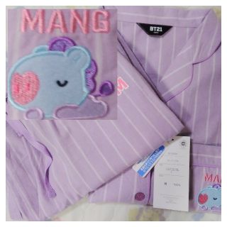 専用ページです！BTS 長袖パジャマ パープル  MANG    Lサイズ(パジャマ)