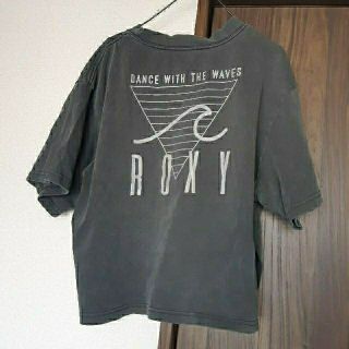 ロキシー(Roxy)のROXY　ロキシー　Tシャツ　カットソー　チャコールグレー　ダークグレー(Tシャツ(半袖/袖なし))