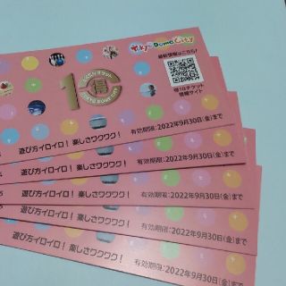 東京ドームシティ得10チケット 5冊(遊園地/テーマパーク)
