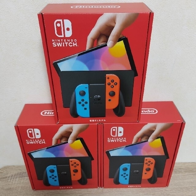 経典ブランド Nintendo Switch - 【新品未開封】新型ニンテンドースイッチ有機ELモデル3台セット 家庭用ゲーム機本体