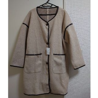 イング(INGNI)の【ayu.co様専用】ノーカラーパイピングコート*ベージュ*(ロングコート)