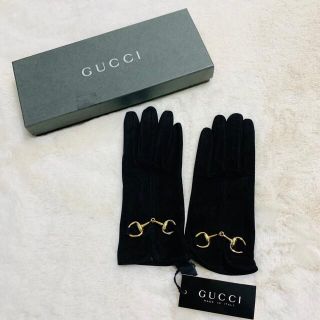 グッチ(Gucci)の【新品未使用】GUCCI スウェード レディース手袋　箱付き(手袋)