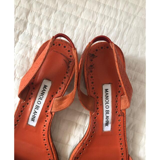 MANOLO BLAHNIK(マノロブラニク)のMANOLO BLAHNIK★レザーサンダル(裏張り済み) レディースの靴/シューズ(サンダル)の商品写真