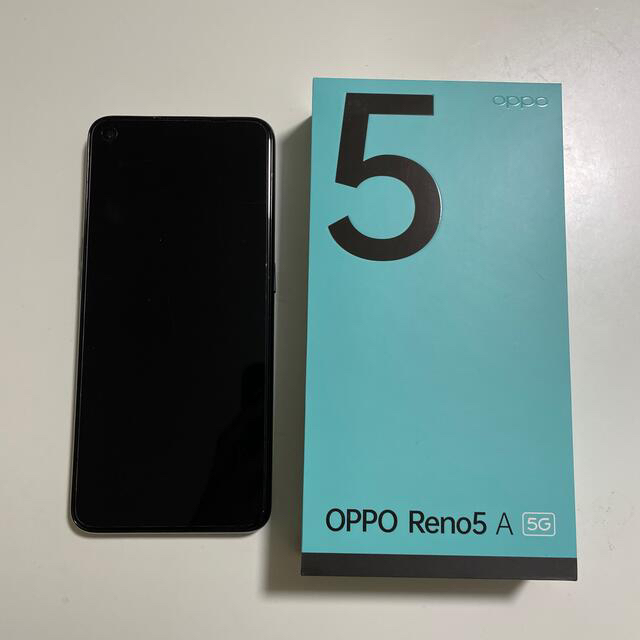 Oppo Reno 5a シルバーブラックスマートフォン/携帯電話