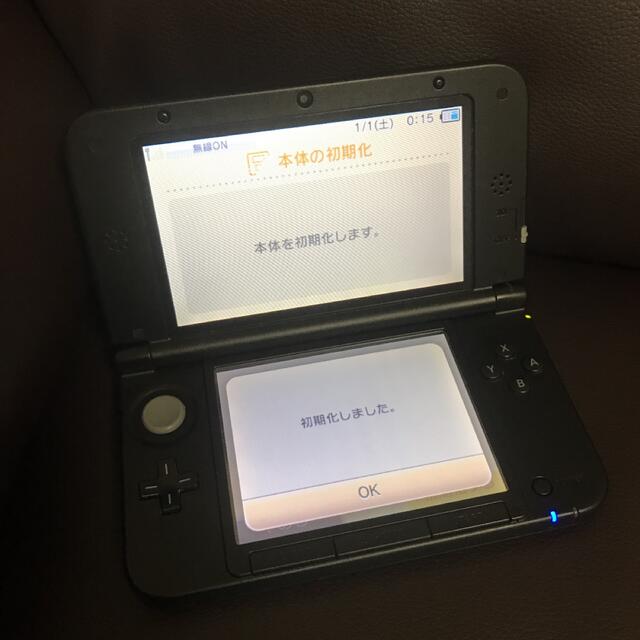 美品　任天堂　3DS LL ブラック　本体　カセット付き 1