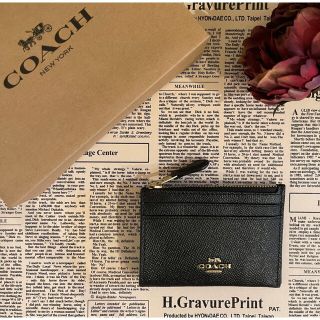 コーチ(COACH)の☆新品未使用☆【正規品】COACHカードケース　定期入れ　ブラック　パスケース(名刺入れ/定期入れ)