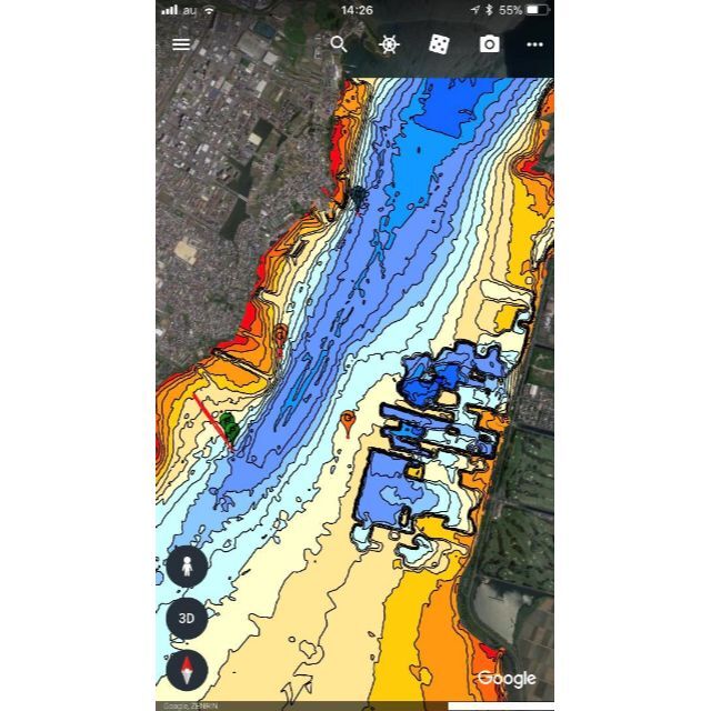 【代引可】 スマホ・モバイル用 GoogleEarth琵琶湖南湖全域マップ モニター5型~