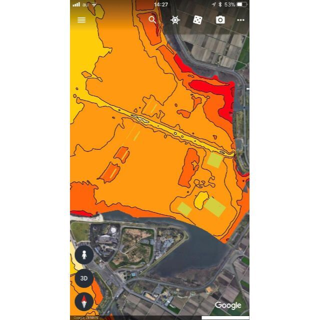 スマホ・モバイル用　GoogleEarth琵琶湖南湖全域マップ