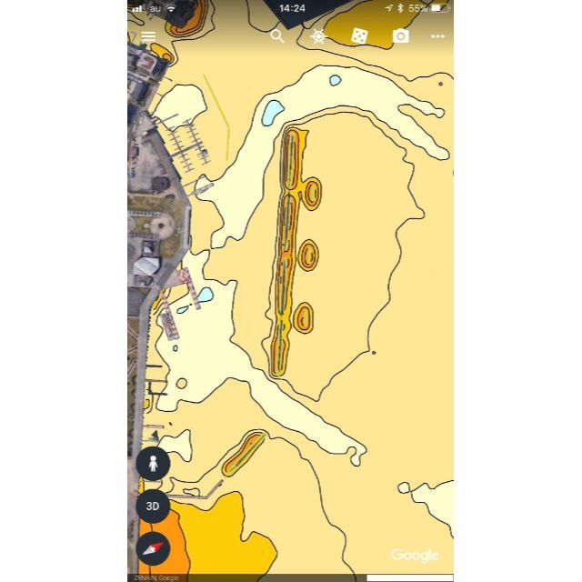 スマホ・モバイル用 GoogleEarth琵琶湖南湖全域マップ - フィッシング