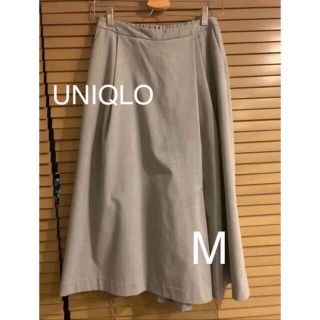 ユニクロ(UNIQLO)のUNIQLO 巻きスカート風 キュロットMサイズ　ライトグレー(キュロット)