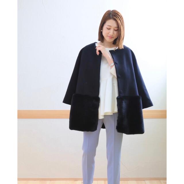 美品】emdot 裾ファーコート ブラックの通販 by mika♡♥'s shop｜ラクマ