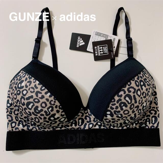 adidas(アディダス)の【新品★Sale】GUNZE★adidas ヒョウ柄 ノンワイヤーブラ L レディースの下着/アンダーウェア(ブラ)の商品写真