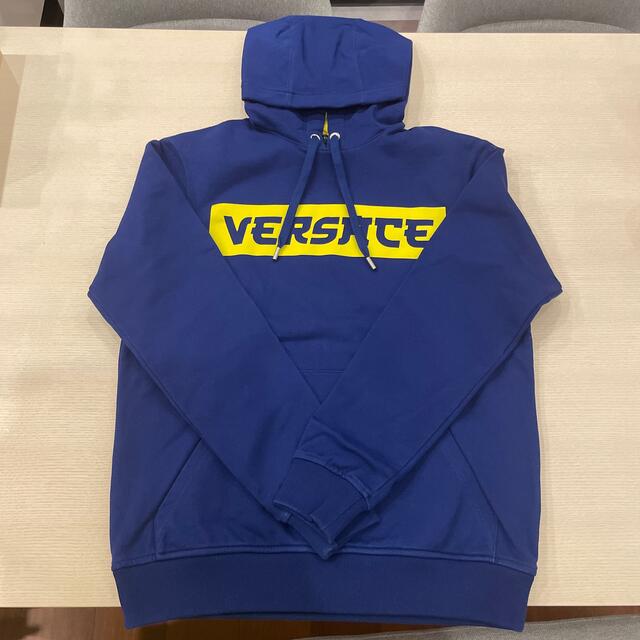 トップス＊美品Versace ブルー　パーカー S＊