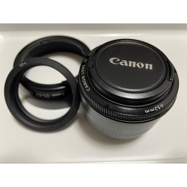 Canon キヤノン EF 50mm f/1.8 II 単焦点レンズ フード付き レンズ(単 