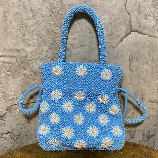 ザラ(ZARA)の花柄　ビジュー　ポーチ(ショルダーバッグ)