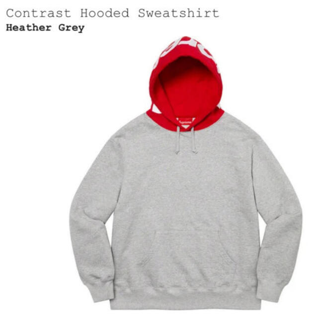 supreme contrast hooded sweatshirt L