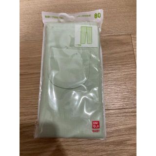 ユニクロ(UNIQLO)のUNIQLO ユニクロ 新品未開封　リブレギンス　ミントグリーン　80(パンツ)