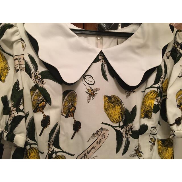 期間限定 新品 Q-pot Dress ハニーレモン パフスリーブドレス ワンピ 期間限定 新品 Q-pot Dress ハニーレモン パフスリーブドレス ワンピ