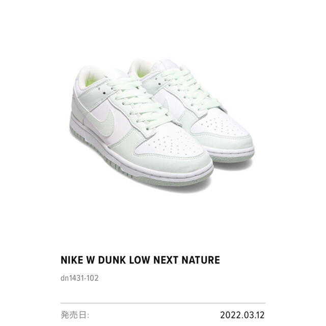 NIKE(ナイキ)のNike Dunk Low Next Nature "White Mint" レディースの靴/シューズ(スニーカー)の商品写真
