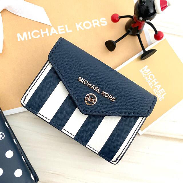 Michael Kors - 新品 MICHAEL KORS マイケルコース 折り財布 ネイビー ...