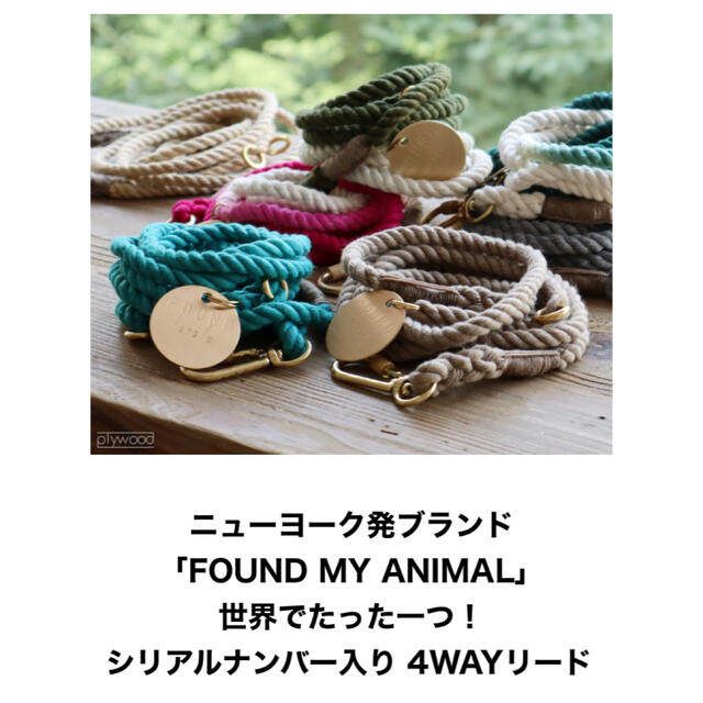 【専用】FOUND MY ANIMAL COTTON LEASH リード