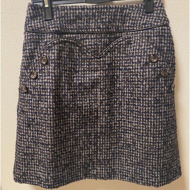 こじはる❣新品未使用❣Scallop Frayed Tweed Skirt