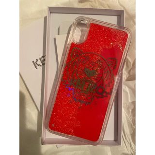 ケンゾー(KENZO)のラス1！KENZO 赤　ラメ　iPhone xsケース　キラキラ iPhone(iPhoneケース)