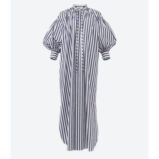 ハイク(HYKE)のHYKE T/C STRIPED GATHERED DRESS(ロングワンピース/マキシワンピース)