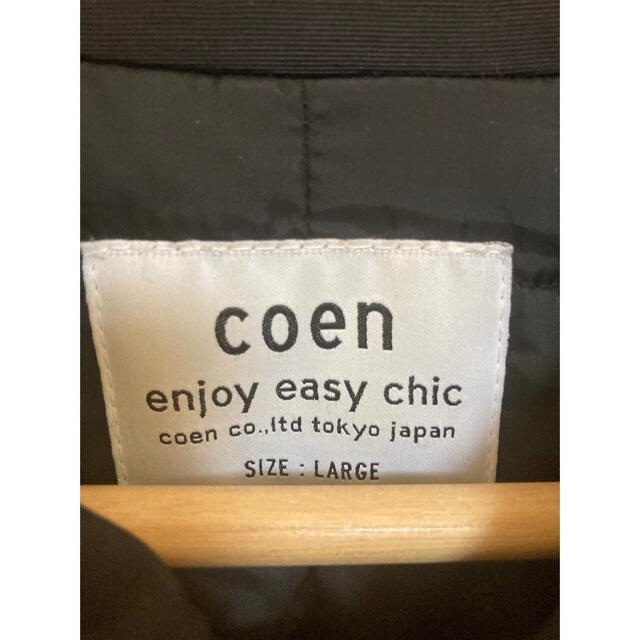 coen(コーエン)のcoen ダウンコート　中綿ステンカラーコート メンズのジャケット/アウター(ステンカラーコート)の商品写真
