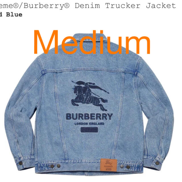 【激安大特価！】  M Supreme®/Burberry Denim Trucker Jacket Gジャン/デニムジャケット