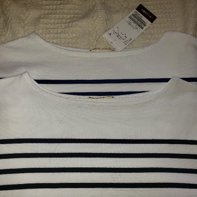 DEUXIEME CLASSE(ドゥーズィエムクラス)のCoco Stripe T No4　ブラック レディースのトップス(カットソー(長袖/七分))の商品写真