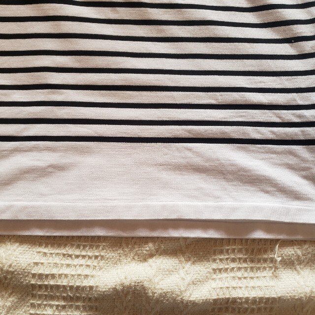 DEUXIEME CLASSE(ドゥーズィエムクラス)のCoco Stripe T No4　ブラック レディースのトップス(カットソー(長袖/七分))の商品写真