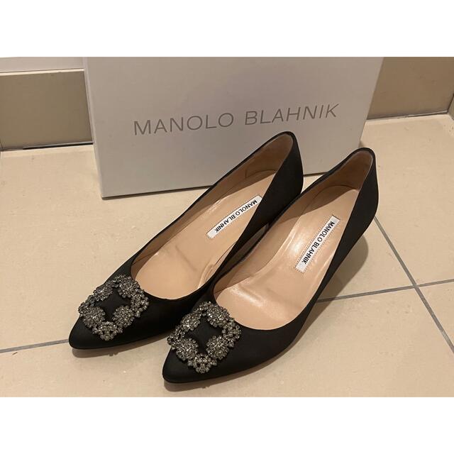 宅配 MANOLO BLAHNIK - 【美品】マノロブラニク ハンギシ 38.5