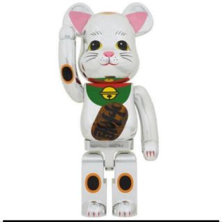 メディコムトイ(MEDICOM TOY)のBE@RBRICK 招き猫 銀メッキ 発光 1000%(その他)