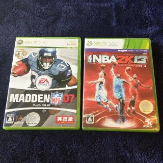 エックスボックス360(Xbox360)のxbox360 NBA2K13とマッデンNFL07(家庭用ゲームソフト)