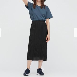 ユニクロ(UNIQLO)のユニクロ　シフォンプリーツナロースカート　S(ロングスカート)