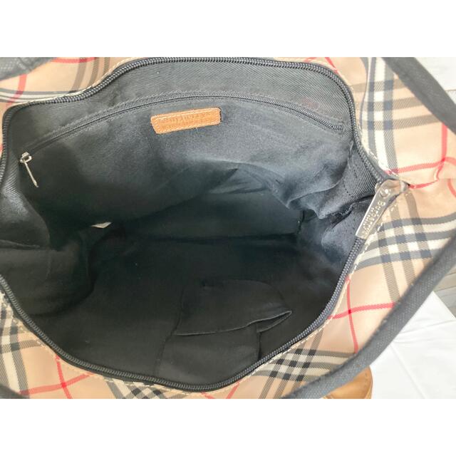 BURBERRY BLUE LABEL(バーバリーブルーレーベル)の【美品】BURBERRYS バーバリーズ キャンバス トートバッグ ブラック 黒 レディースのバッグ(トートバッグ)の商品写真