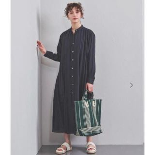 ユナイテッドアローズ(UNITED ARROWS)のワンピース　バンドカラーシャツ(ロングワンピース/マキシワンピース)