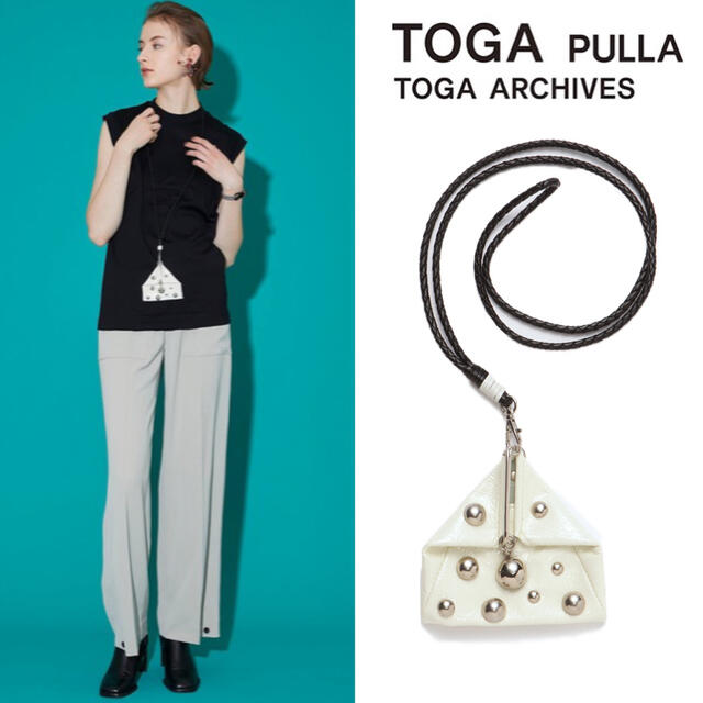 新品 定価3.1万 TOGA PULLA メタルコインケース ホワイト