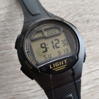カシオ(CASIO)のCASIO W-734 J-9AJF ブラック 腕時計 LAP MEMORY60(その他)