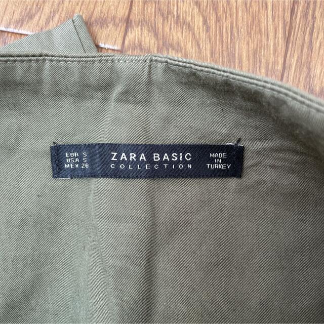 ZARA(ザラ)のZARA ウエストリボン　ワイドパンツ　カーキ　S) レディースのパンツ(カジュアルパンツ)の商品写真