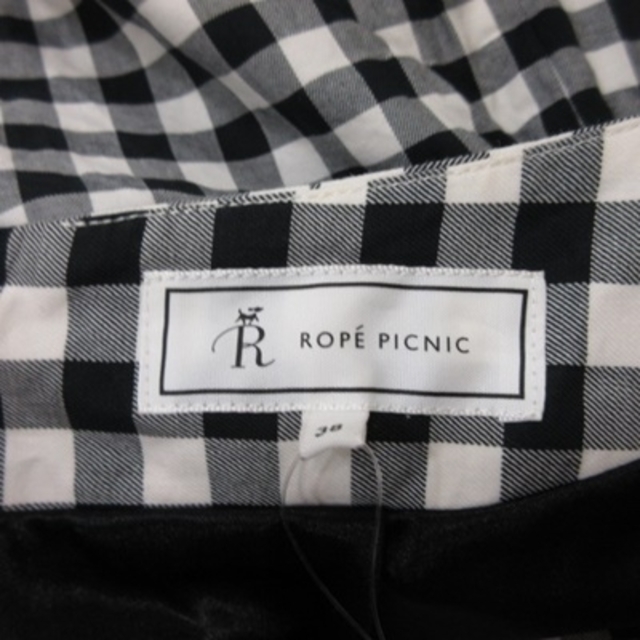 Rope' Picnic(ロペピクニック)のロペピクニック タイトスカート ひざ丈 ギンガムチェック 38 黒 白  レディースのスカート(ひざ丈スカート)の商品写真