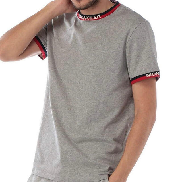 ★希少★ MONCLER Tシャツ M グレー モンクレール ロゴ MAGLIA | フリマアプリ ラクマ