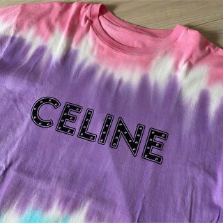 celine - CELINE フロントスタッズロゴ タイダイ Tシャツの通販 by F ...