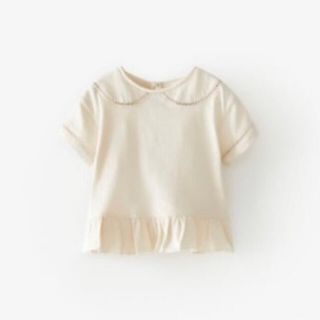 ザラキッズ(ZARA KIDS)の【ZARA KIDS】レーストリム付きTシャツ(Tシャツ/カットソー)