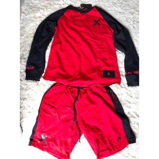 【新品】rydewear  Kai Greene セットアップ　レッド(トレーナー/スウェット)