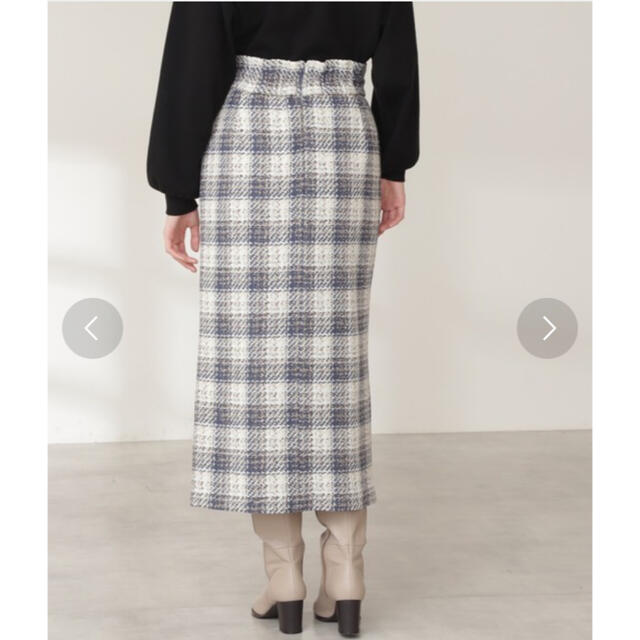 N.Natural beauty basic(エヌナチュラルビューティーベーシック)のツイードチェックタイトスカート レディースのスカート(ロングスカート)の商品写真