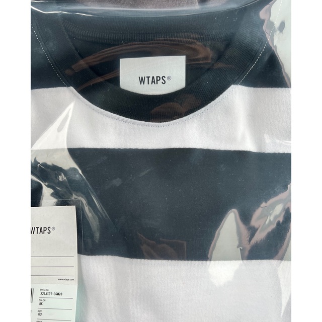 W)taps(ダブルタップス)のWTAPS 22SS LANE LS ブラック L ボーダー ロングTシャツ   メンズのトップス(Tシャツ/カットソー(七分/長袖))の商品写真