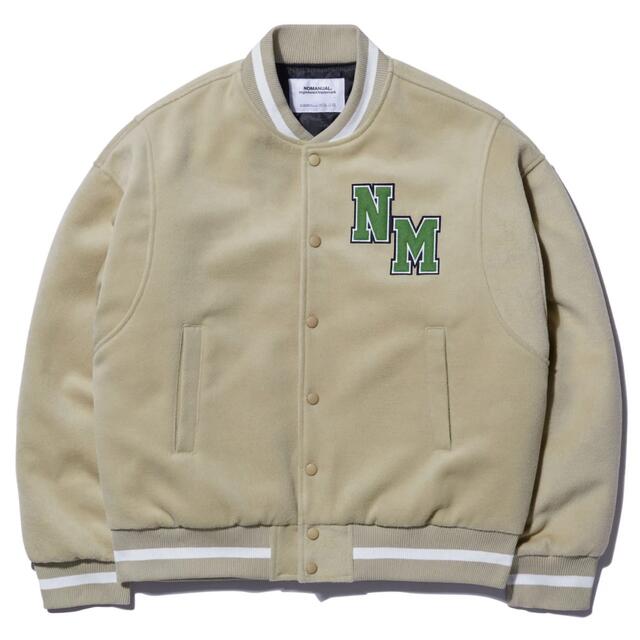 NOMANUAL】TAYLOR VARSITY JACKET-BEIGEの通販 by su｜ラクマ